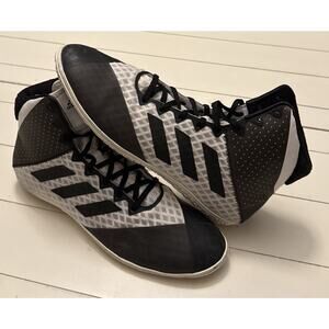 Adidas Mat Wizard 4 Wrestling Shoes Mens 10 US Black MMA Boxing Shoes AC6971